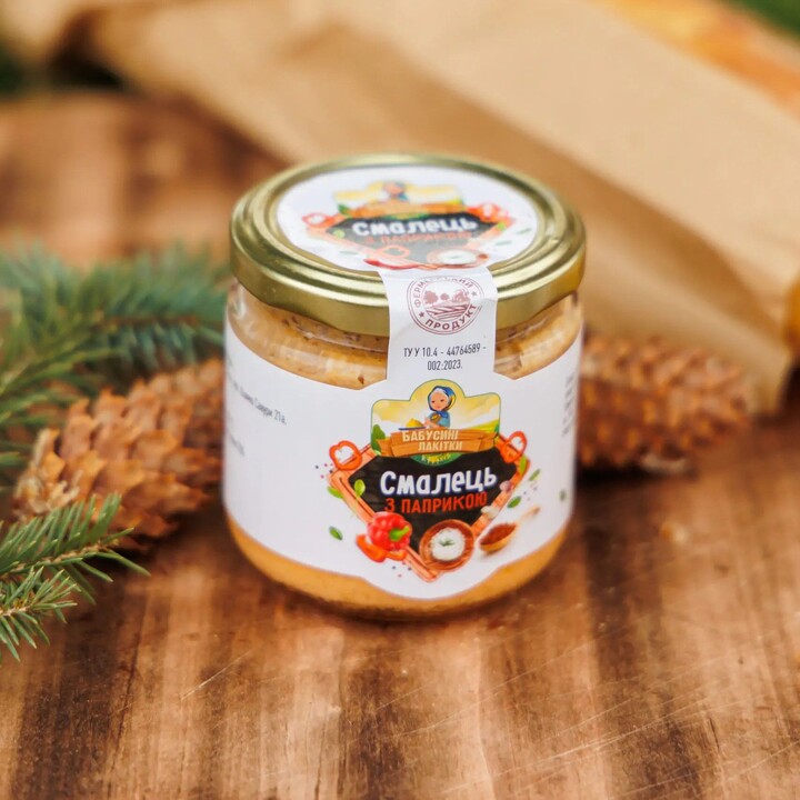 Смалець Бабусині Лакітки з паприкою 170г - 100shop - 1