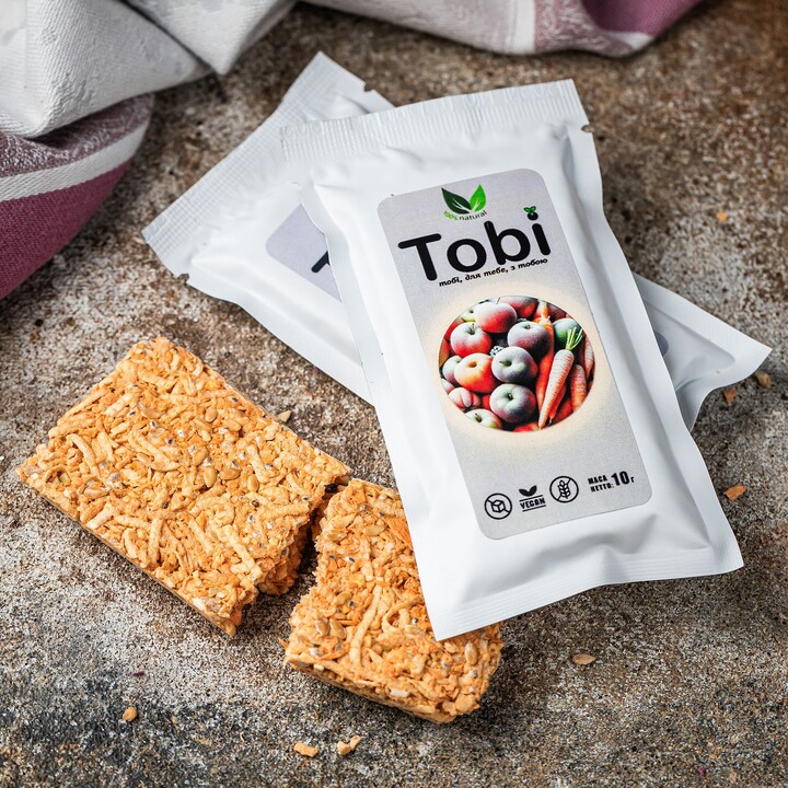 Батончик Tobi з яблуком та морквою 10г - 100shop - 1