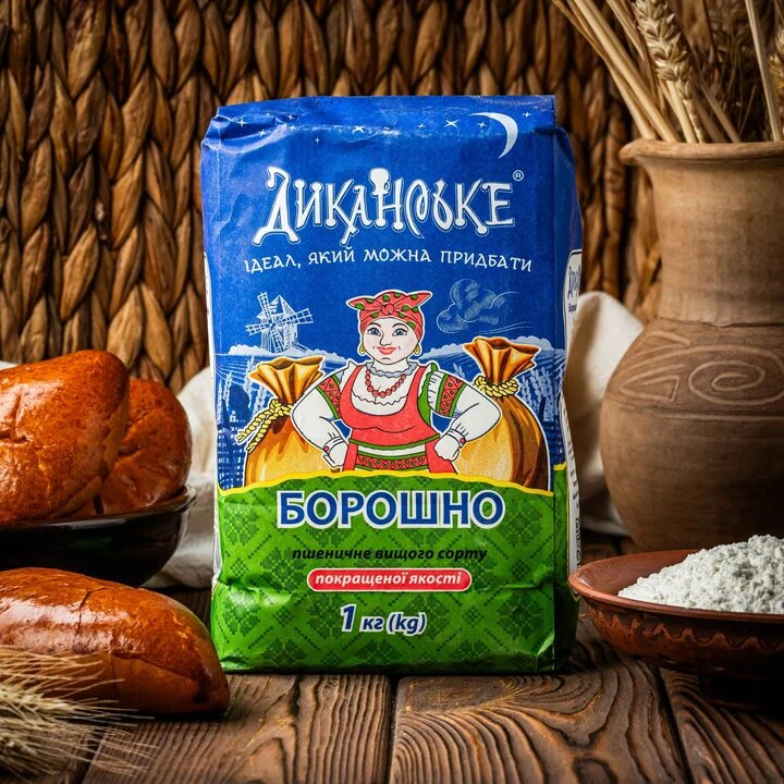 Борошно пшеничне Диканське вищий гатунок 1000г - 100shop - 1