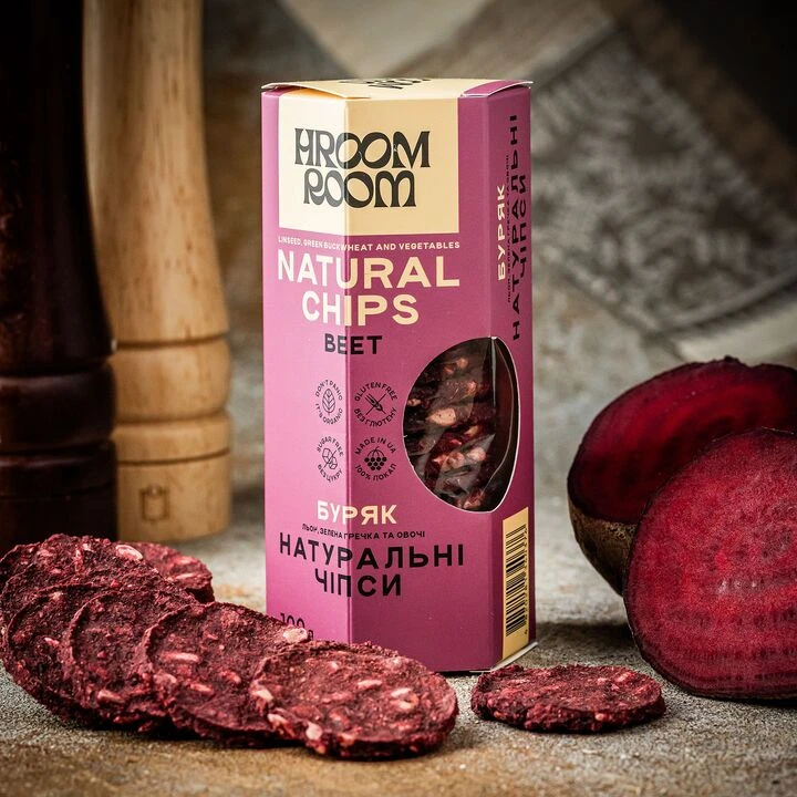 Чипси Hroom Room натуральні буряк 95г - 100shop - 1