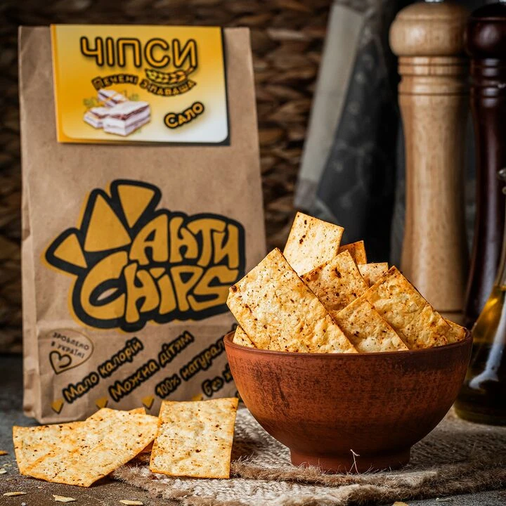 Чипси печені з лаваша Анти Chips сало 100г - 100shop - 1