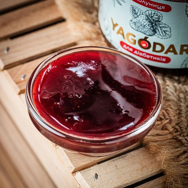 Джем Yagodar з полуницею без цукру на пектині 200г - 100shop - 4