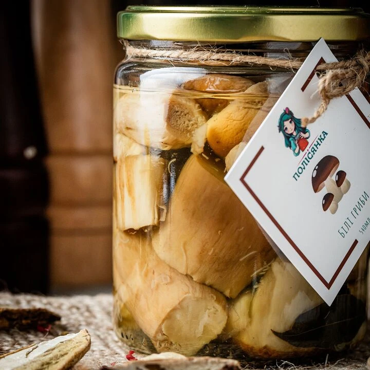 Гриби Білі Полісянка мариновані різані 540мл - 100shop - 2