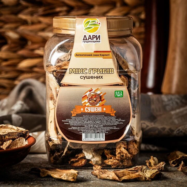Гриби Дари Гуцульщини мікс сушені 100г - 100shop - 1