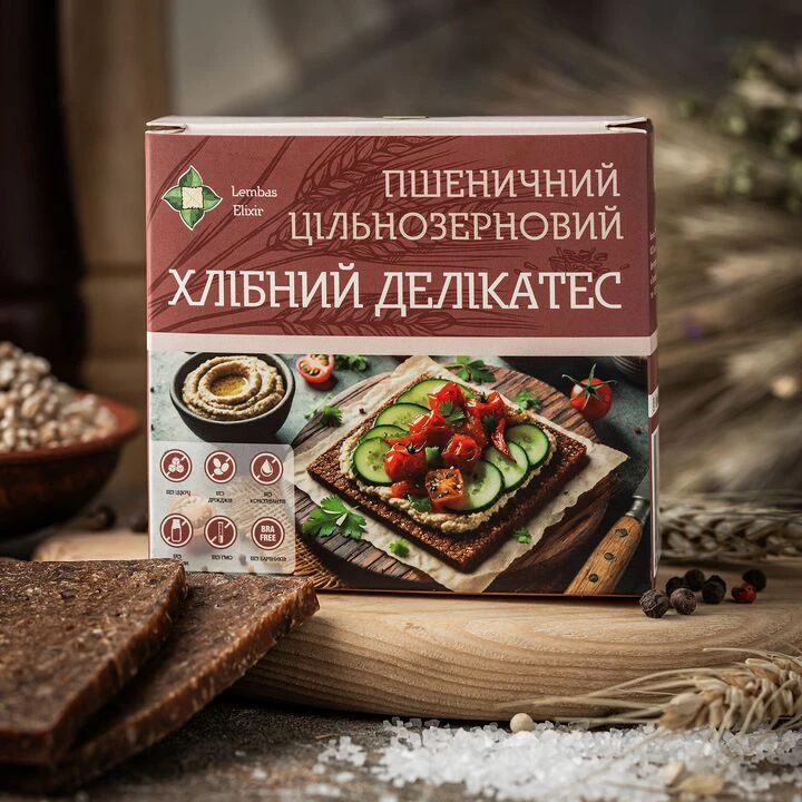 Хліб Lembas Elixir пшеничний цільнозерновий 6 скибочок 300г - 100shop - 1
