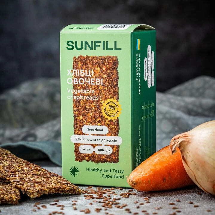 Хлібці Sunfill овочеві 100г - 100shop - 1