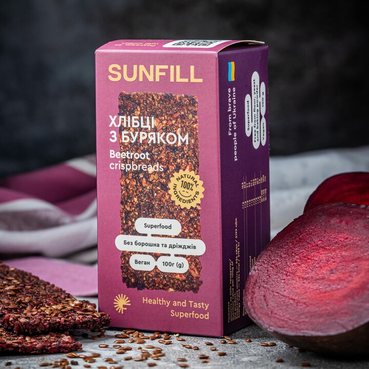 Хлібці Sunfill з буряком 100г - 100shop - 1