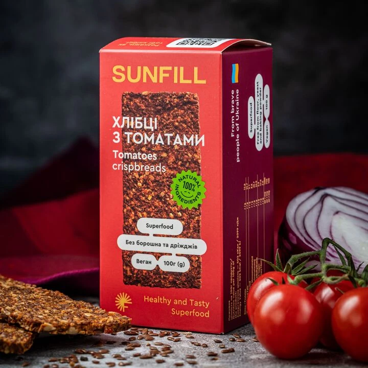 Хлібці Sunfill з томатами 100г - 100shop - 1