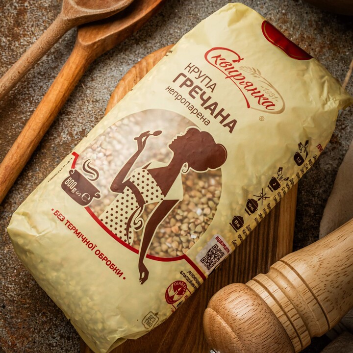 Крупа гречана Сквирянка ядриця непропарена 800г - 100shop - 2