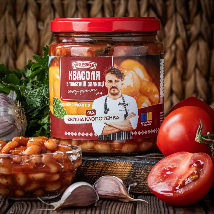 Квасоля 100 років в томатній заливці 480г - 100shop - 1