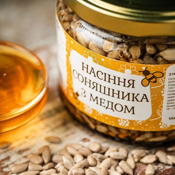 Насіння соняшника з медом &quot;Пригощайся&quot; 320г - 100shop - 2