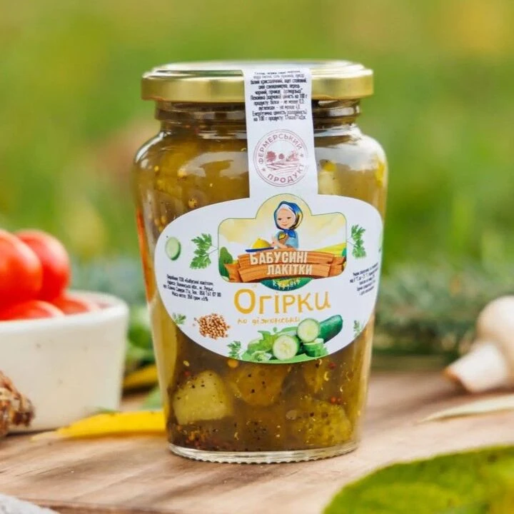Огірки Бабусині Лакітки по діжонські 350г - 100shop - 1
