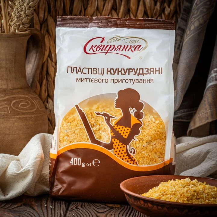 Пластівці кукурудзяні Сквирянка миттєвого приготування 400г - 100shop - 1