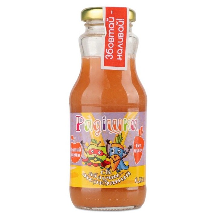 Сік яблучно морквяний &quot;Радішка&quot; 0,25л - 100shop - 1