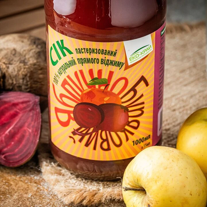 Сік яблучно буряковий Еко-Край 1л - 100shop - 3