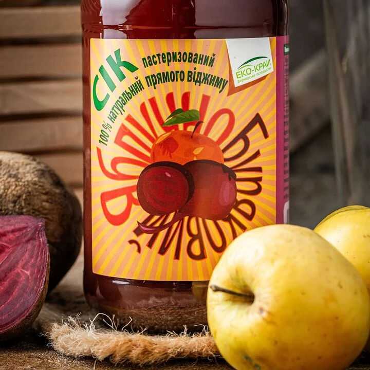 Сік яблучно буряковий Еко-Край 1л - 100shop - 2