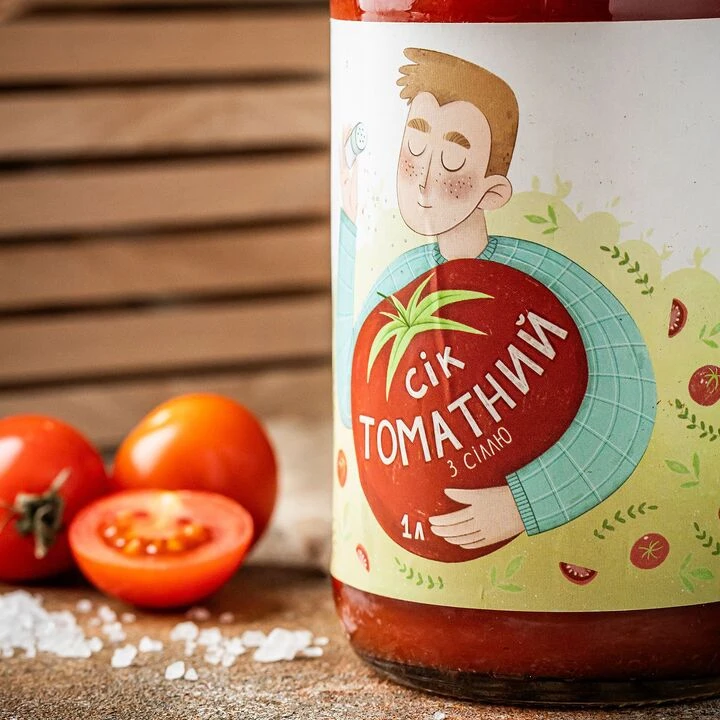 Сік Пригощайся томатний з сіллю 1л - 100shop - 4