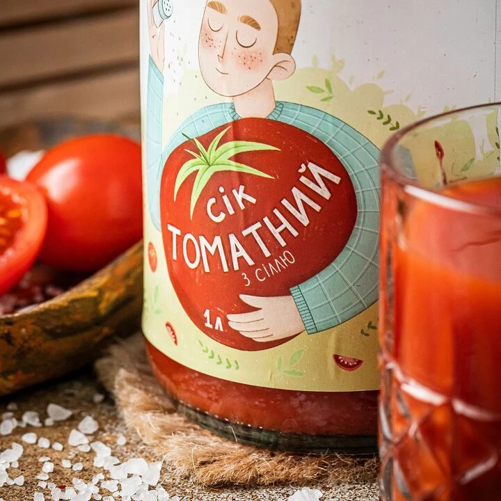 Сік Пригощайся томатний з сіллю 1л - 100shop - 3