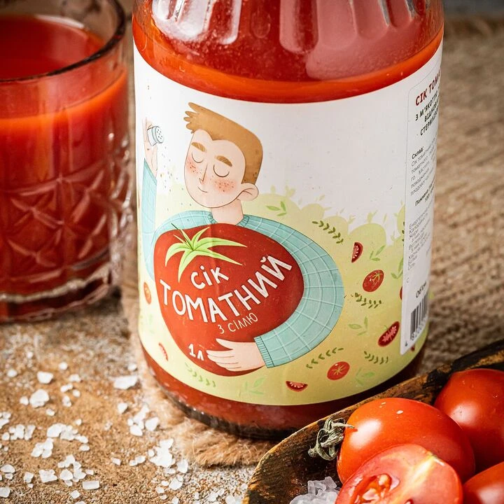 Сік Пригощайся томатний з сіллю 1л - 100shop - 2