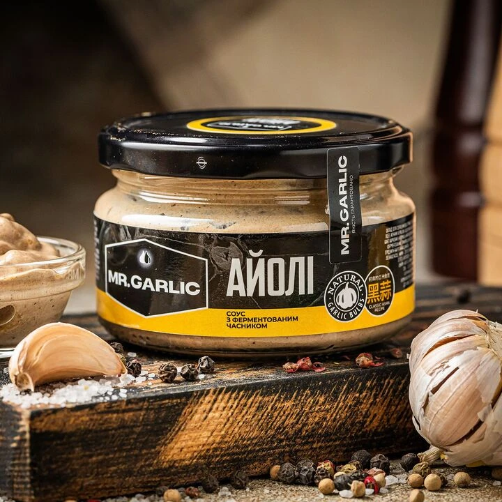 Соус Айолі Mr.Garlic з чорним часником 250г - 100shop - 1