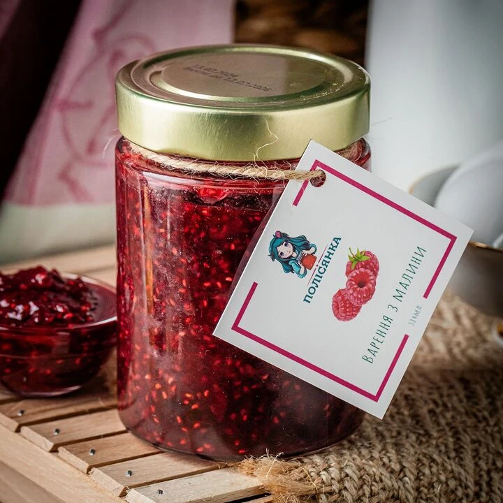 Варення малинове Полісянка 314мл - 100shop - 2