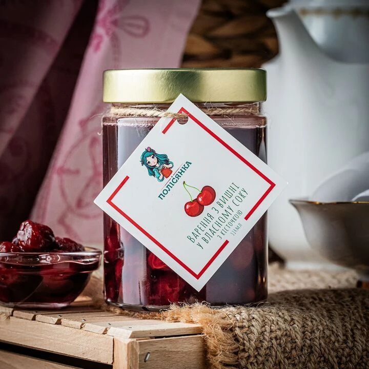 Варення з вишні Полісянка у власному соку 314мл - 100shop - 1