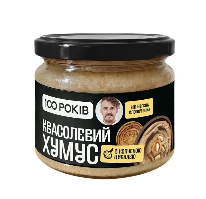 Хумус 100 років квасолевий з копченою цибулею 280г - 100shop - 1